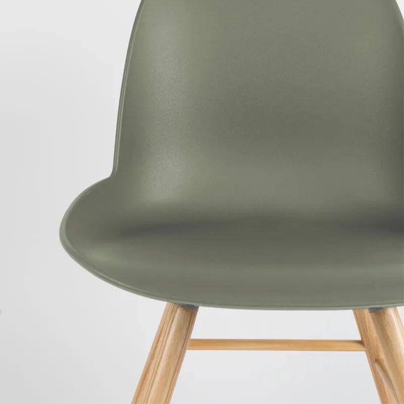 Zuiver Albert Kuip Groene Kuipstoel Met Houten Poten