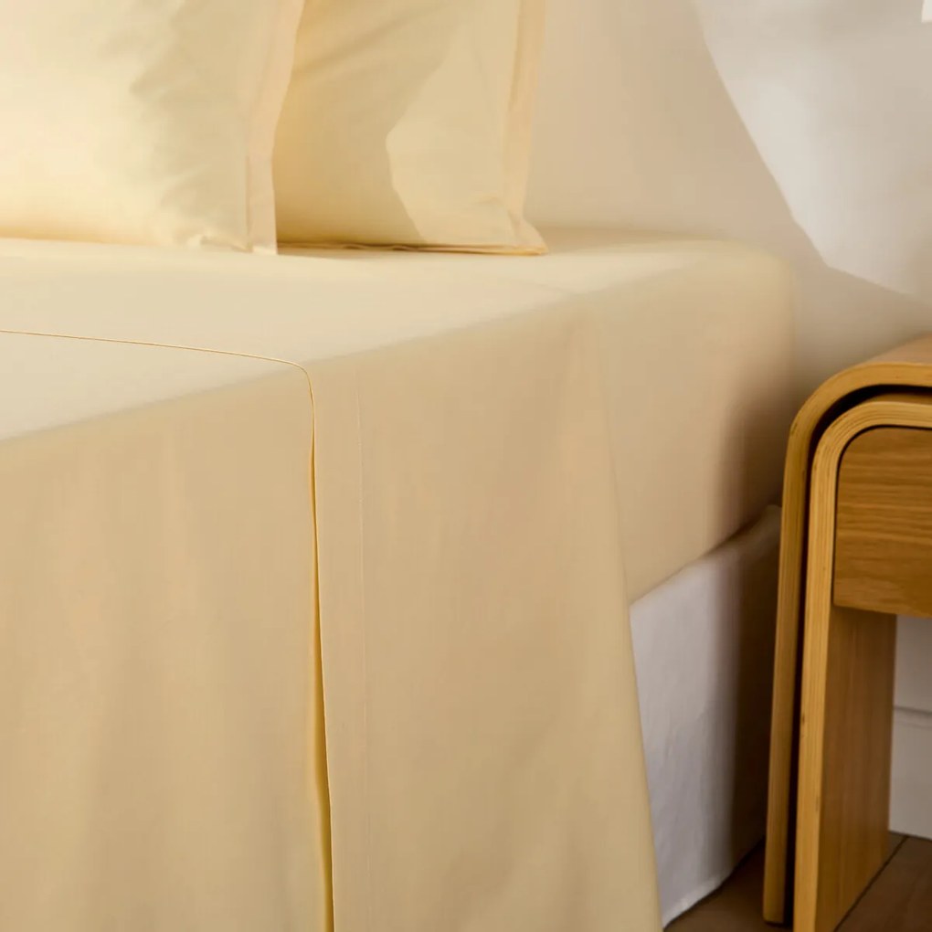 Effen plat laken in perkalkatoen Scenario