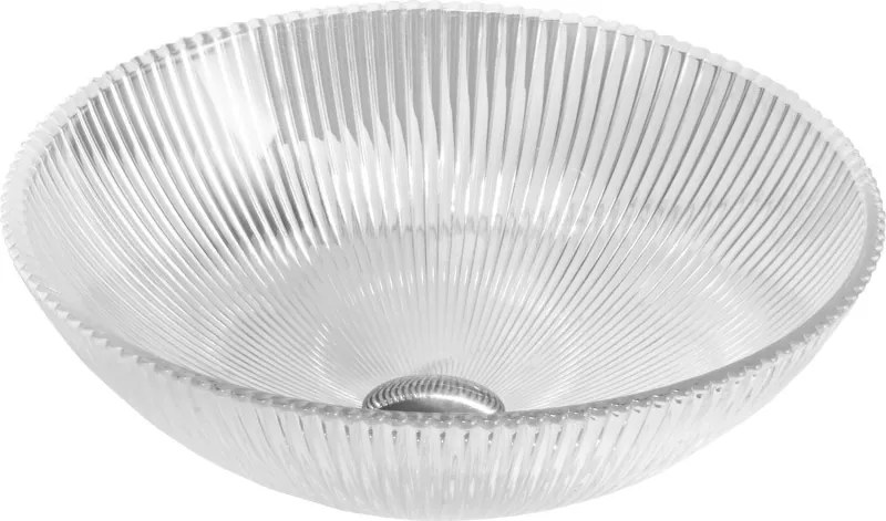 Mexen Zuri glazen opbouw waskom 39 x 39 cm, transparant - 24193900