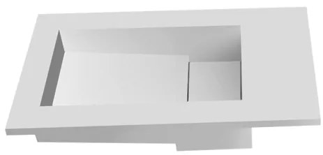 SSI Design Tolmezzo Solid Surface opbouw fontein 40x22x1.2cm mat wit