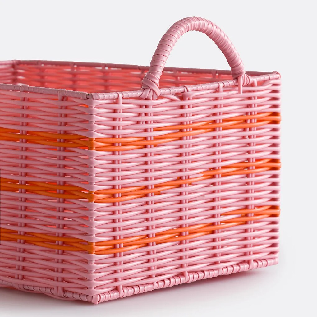 Set van 2 geweven scoubidou manden, CAMY