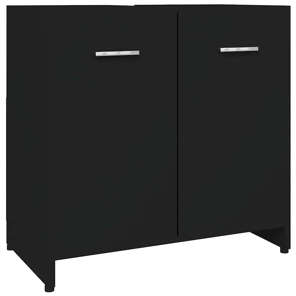 vidaXL Badkamerkast 60x33x61 cm bewerkt hout zwart