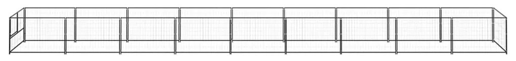 vidaXL Hondenkennel 9 m² staal zwart