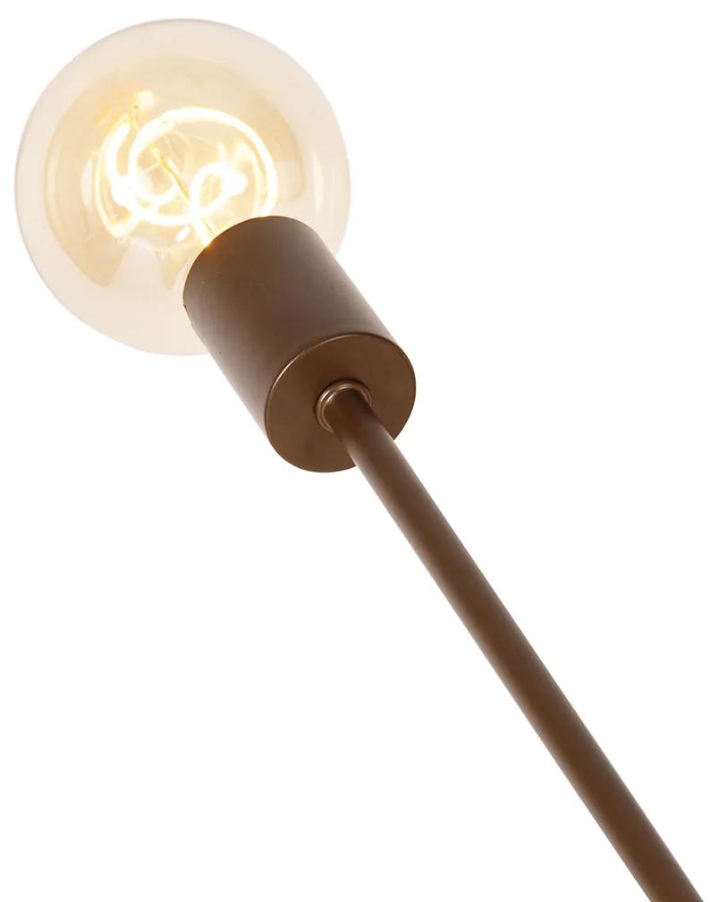 Eettafel / Eetkamer Industriële hanglamp donkerbrons 6-lichts - Sydney Industriele / Industrie / Industrial E27 Binnenverlichting Lamp