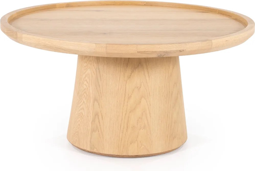 Eiken Salontafel Rond 80 Cm - 80 X 80cm.