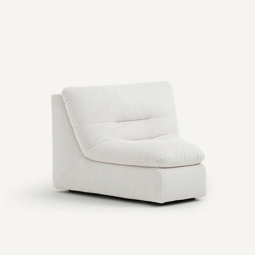 Modulaire hoek in geribbeld polyester, Giuliano