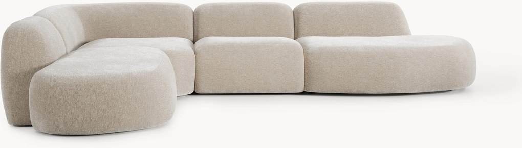 XL modulaire hoekbank Wolke met chaise longue