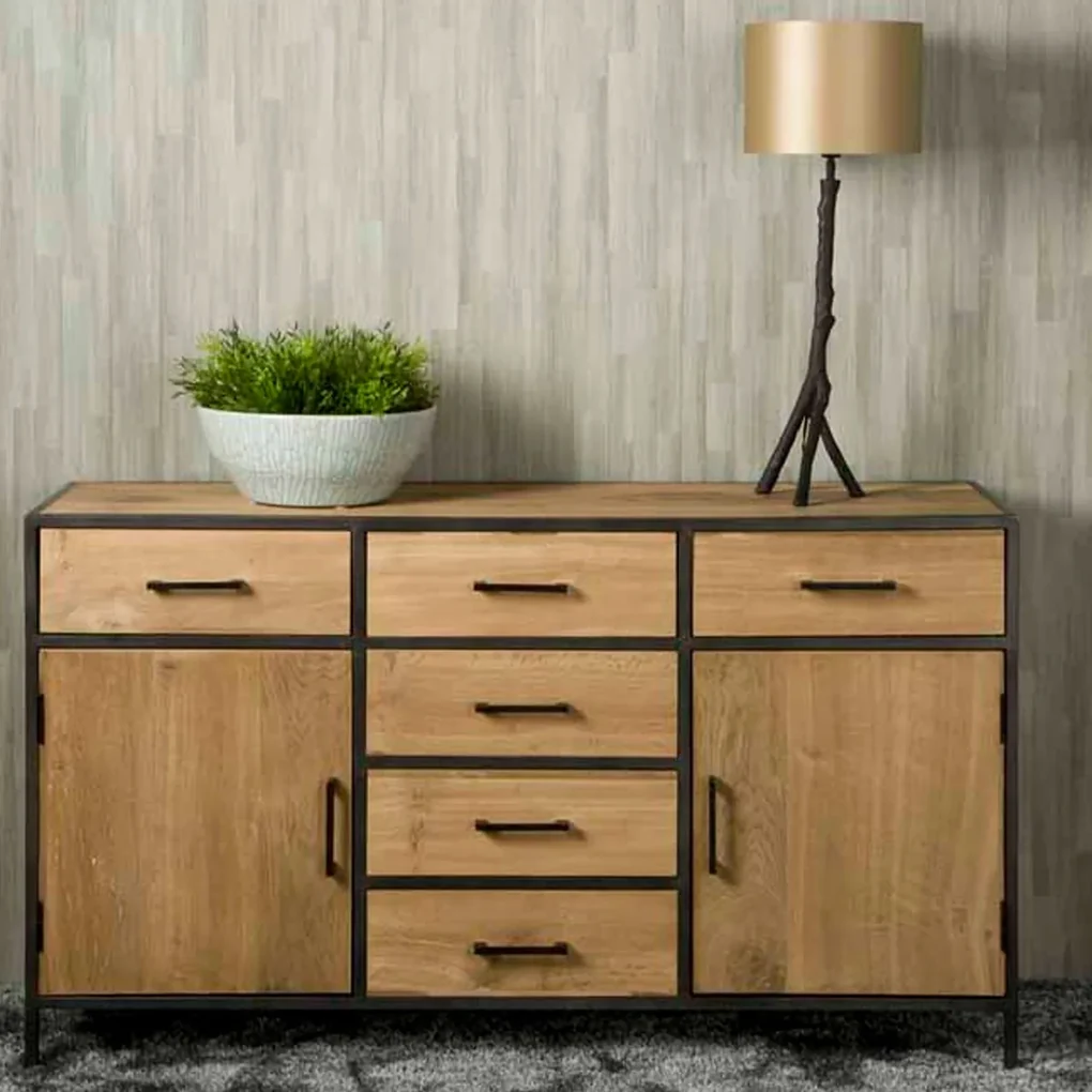 Tower Living Dressoir Gerookt Eiken 160 Cm Luna - 160x45x90cm.