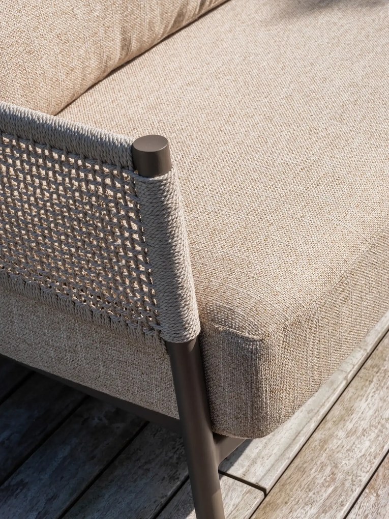 4 Seasons Outdoor Savanne 3-zits loungebank terre Loungebank   bruin weerbestendig