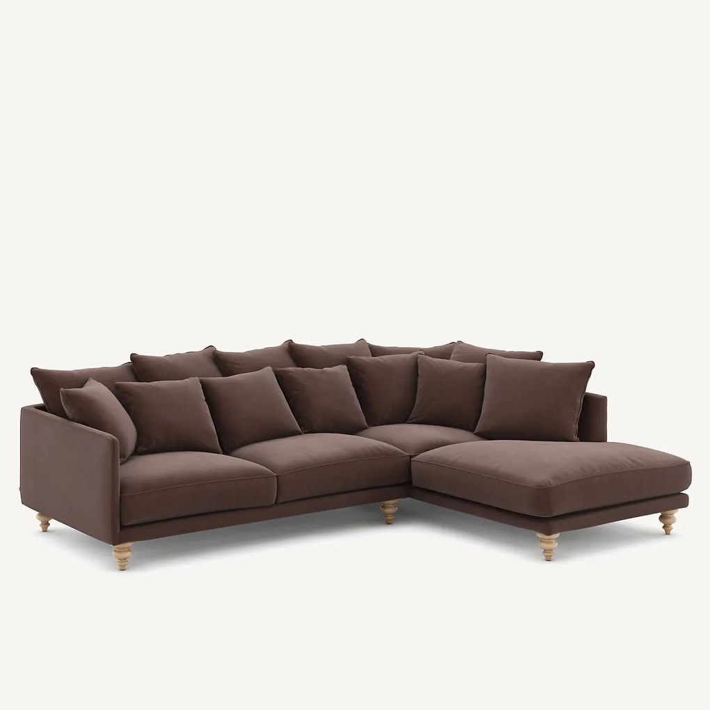 Linnen fluwelen hoekbank, LAZARE