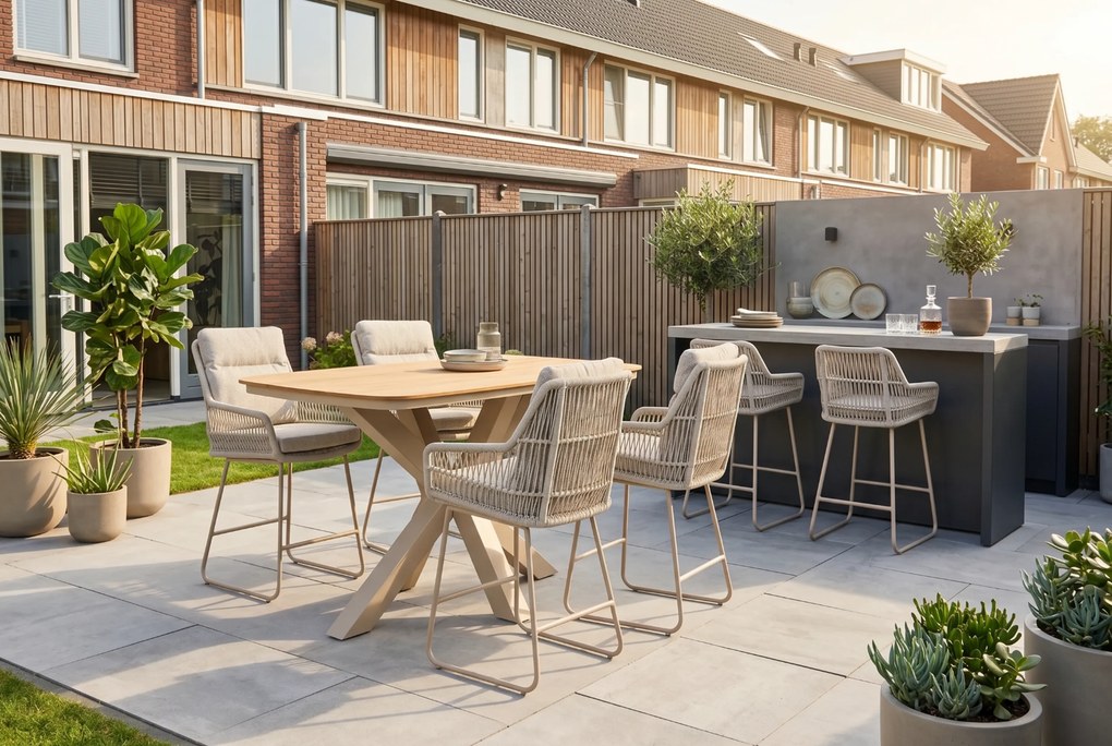 Lifestyle Garden Furniture Vicente/Noelle X Barset Rope Zand/Beige 5-delig