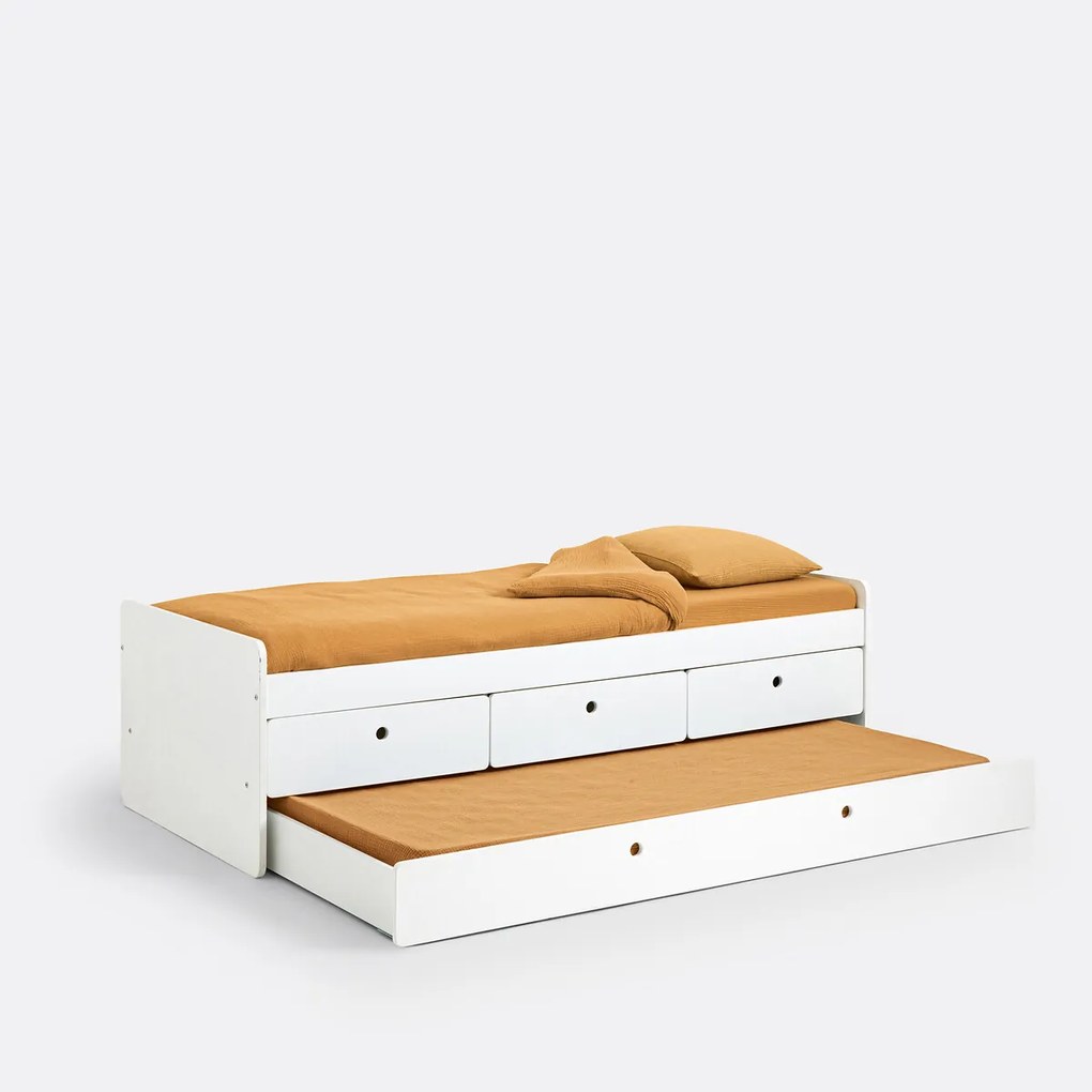 Bed met lades en lattenbodem, SELISA