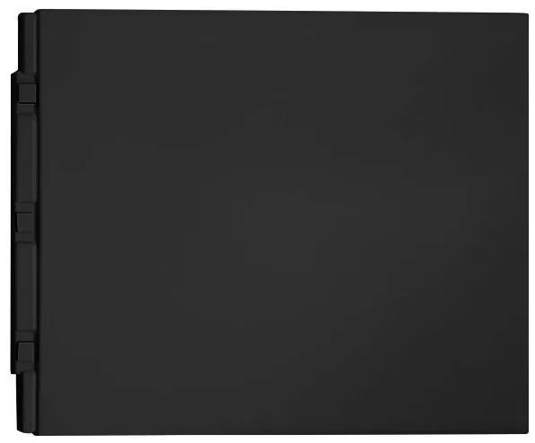 Polysan Plain bad zijpaneel mat zwart 75x59cm