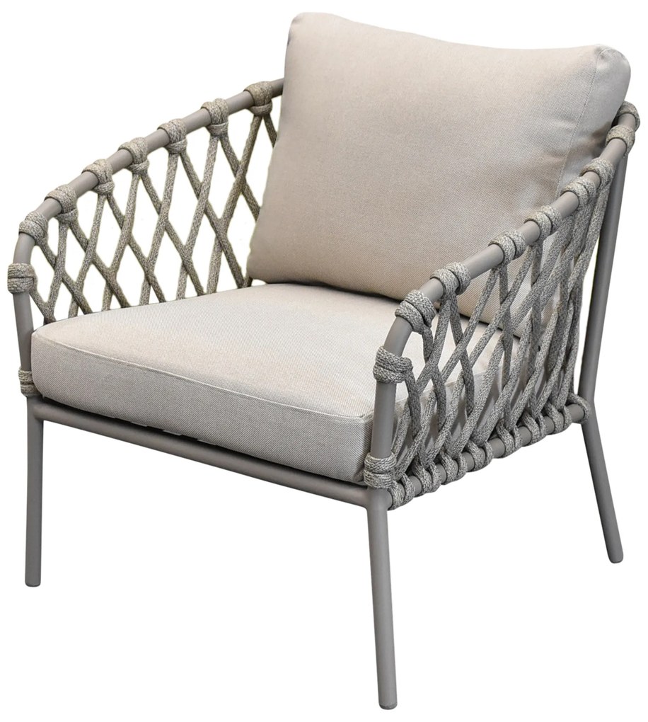 Monte Rosa lounge tuinstoel naturel bruin rope