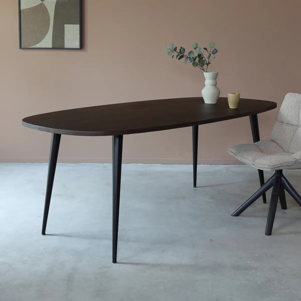 Eettafel Donkerbruin 200x100 Cm - 200 X 100cm.