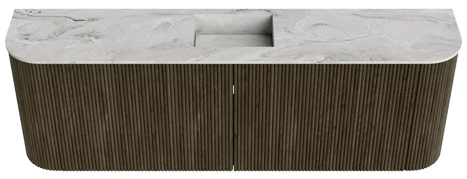 Mondiaz Joya DLux 125cm toiletmeubel ronding links/rechts shadow met wastafel faye midden 1 kraangat glace