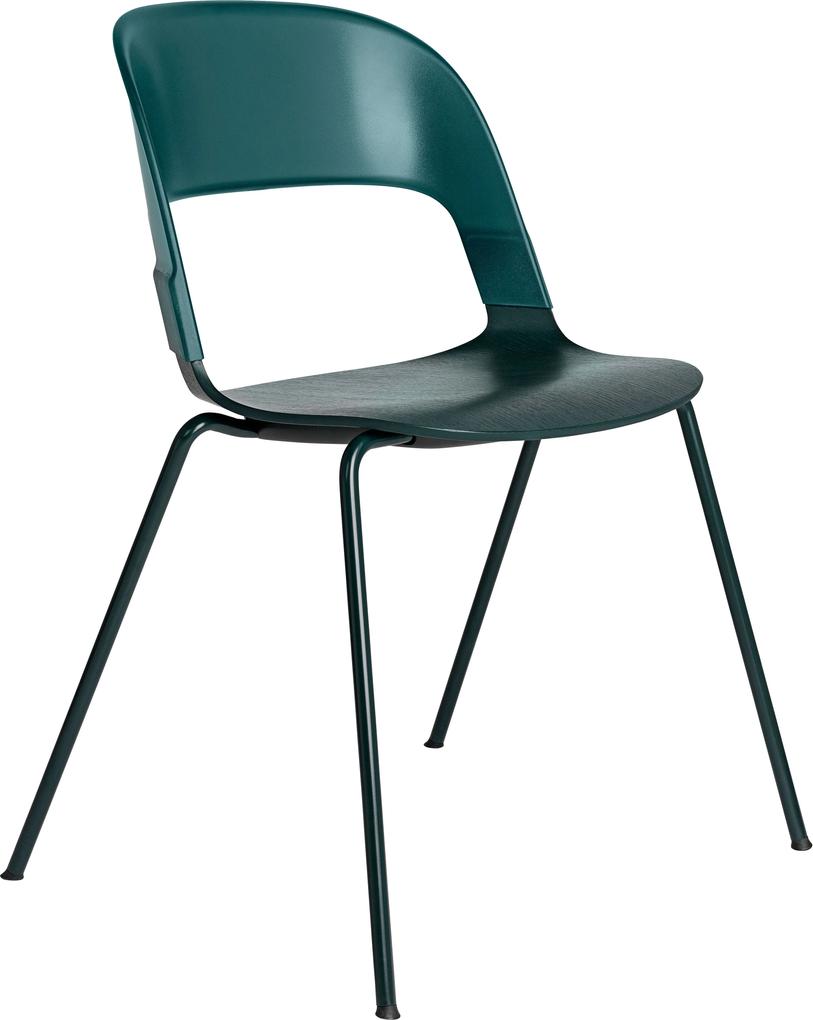Fritz Hansen BH20 Pair Chair stapelbare stoel groen onderstel zwart