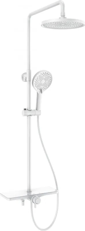 Mexen Frost opbouw douche set met regendouche en kraan, wit - 78111-20