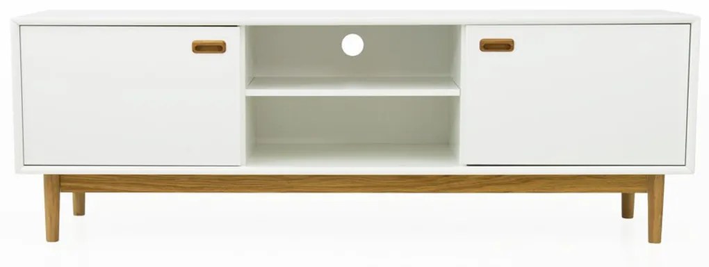 Tenzo Svea Scandinavisch Tv-meubel Wit Met Eiken - 170x44x57cm.