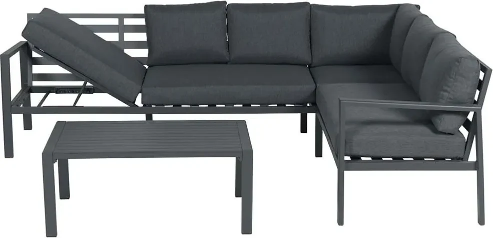 Garden Impressions Denver loungeset 4-delig - zwart