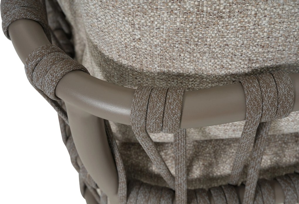 Stoel en Bank Loungeset 5 personen Rope Taupe  Santika Furniture Santika