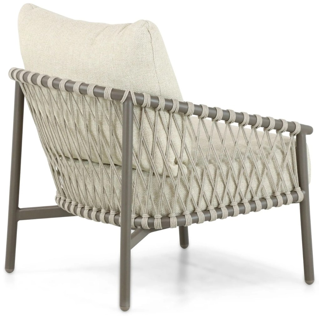 Stoel en Bank Loungeset 5 personen Aluminium/rope Taupe 4 Seasons Outdoor Allora/Salerno