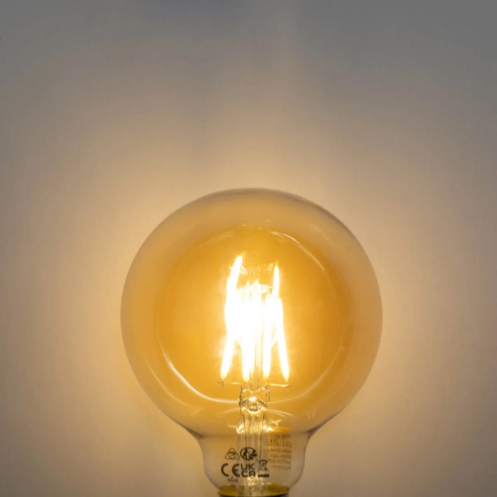 Set van 5 E27 dimbare LED lamp G95 5W 450 lm 2700K