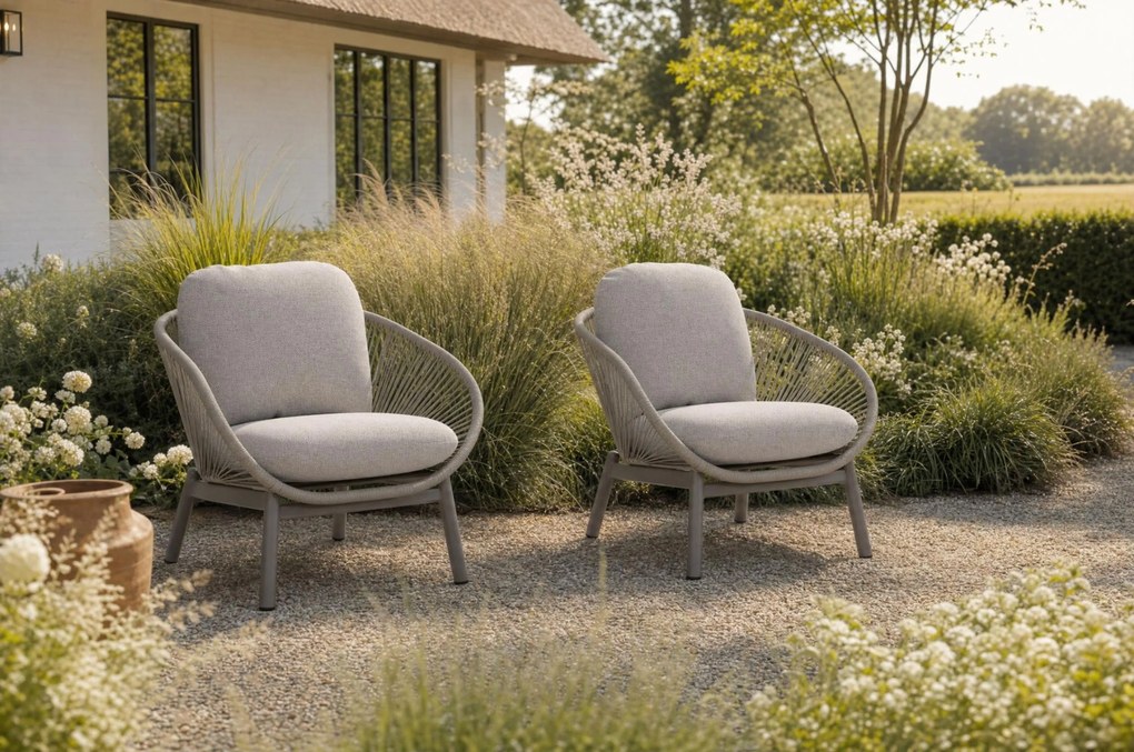 Tuinstoel Rope Taupe-naturel-bruin Coco Dune