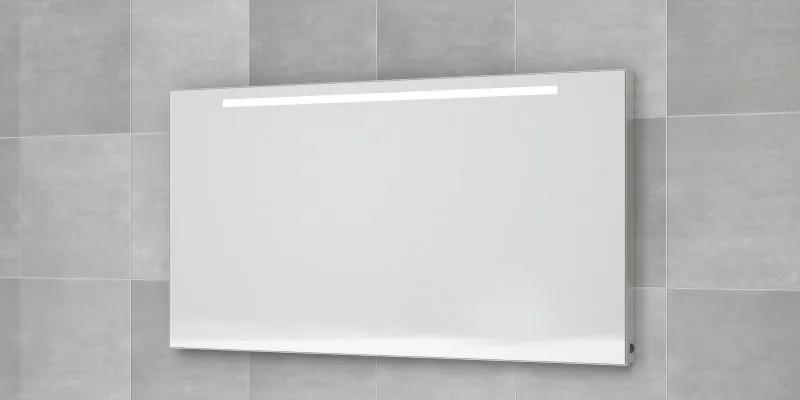Wandspiegel met horizontale TL-verlichting 150x70 cm
