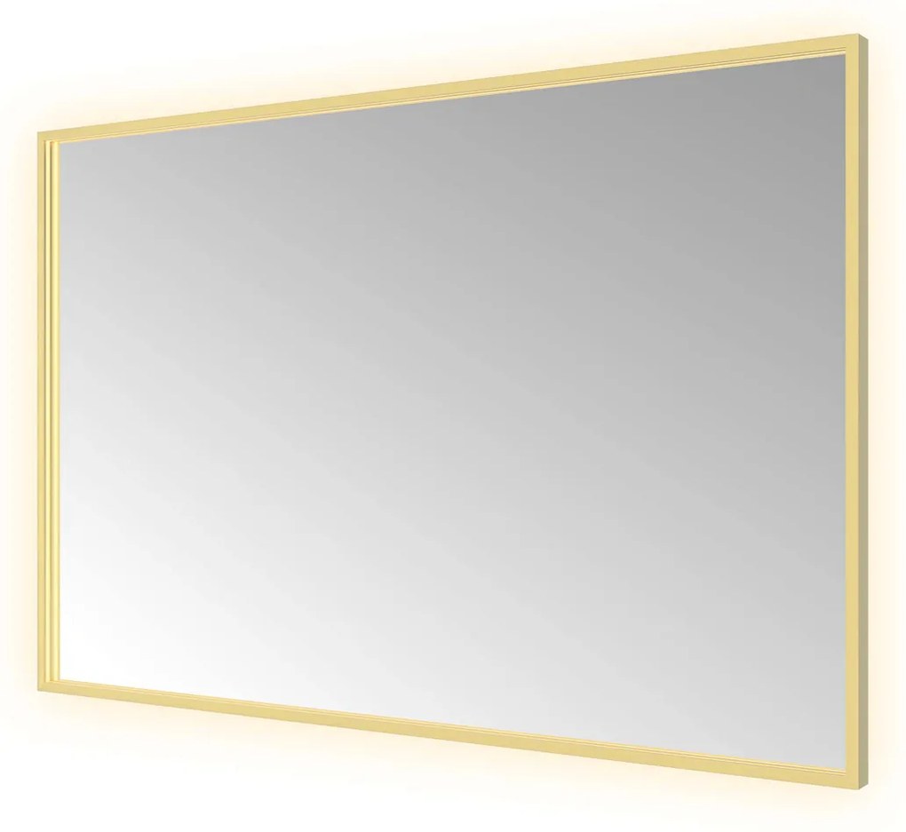 Hotbath &More Square rechthoekige spiegel 120x80cm geborsteld messing PVD
