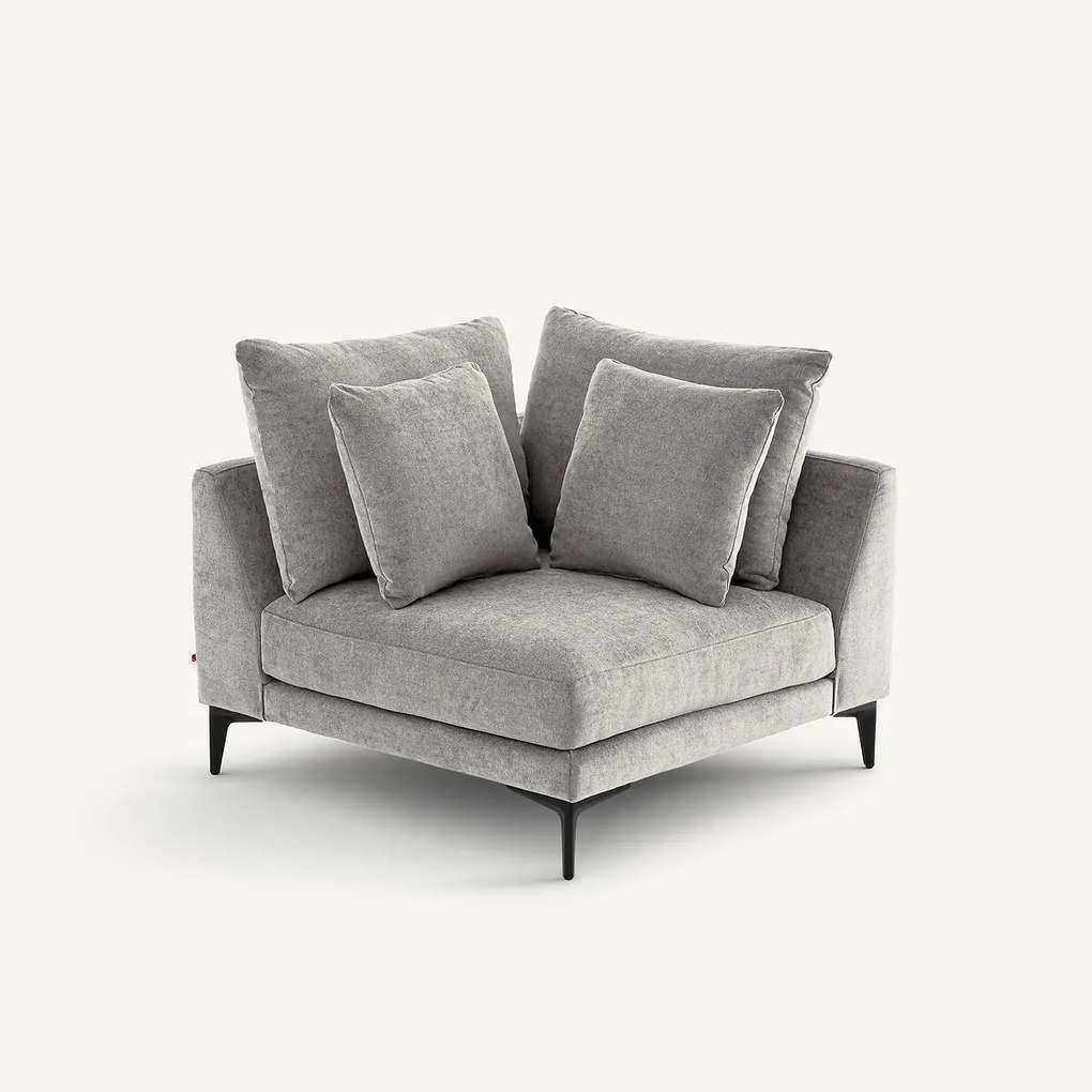 Hoekbank in polyestermix, MODERNISTE, ontwerp Emmanuel Gallina