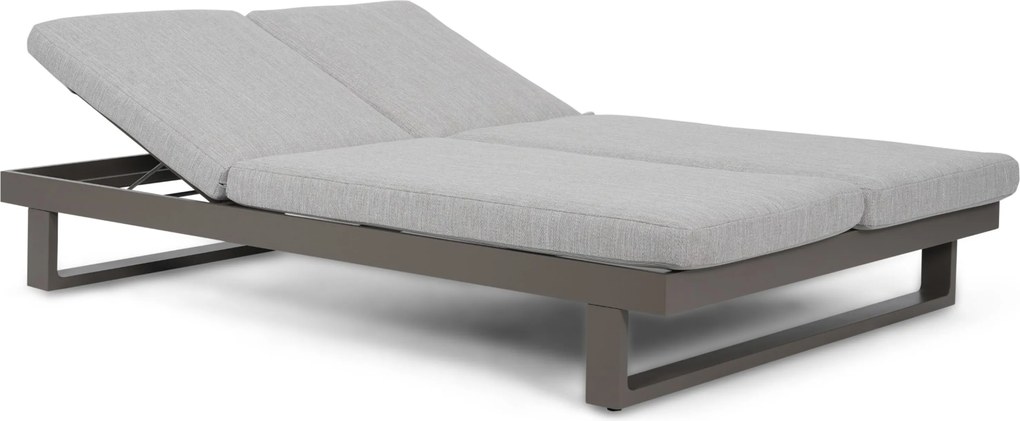 Lifestyle Garden Furniture Massimo Ligbed Met Kussen Antraciet/earth Aluminium Grijs