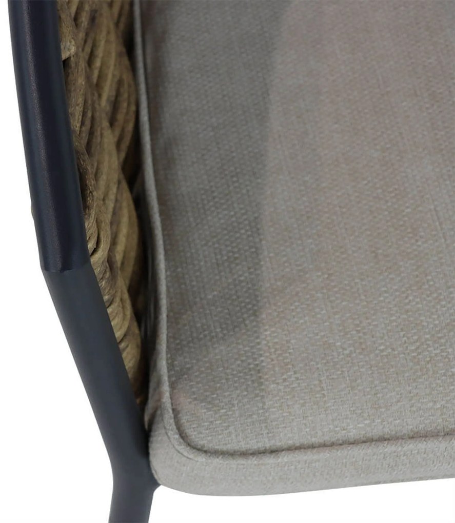 Tuinset 4 personen 200 cm Aluminium/wicker Grijs Lifestyle Garden Furniture Nice/Brookline