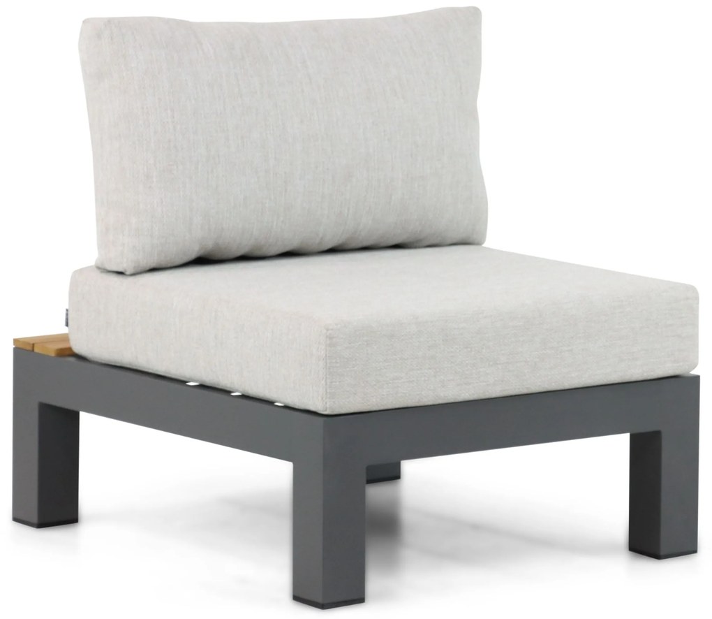 Loungeset 6 personen Aluminium/Teak Grijs Lifestyle Garden Furniture Vittoria