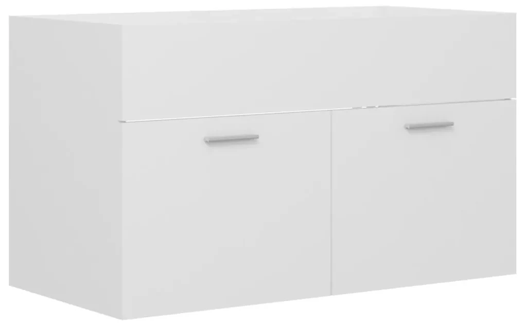 vidaXL Wastafelkast 80x38,5x46 cm spaanplaat wit