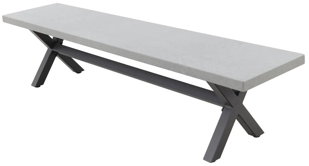 Verona betonlook tuinbank - 190 cm. - Antraciet