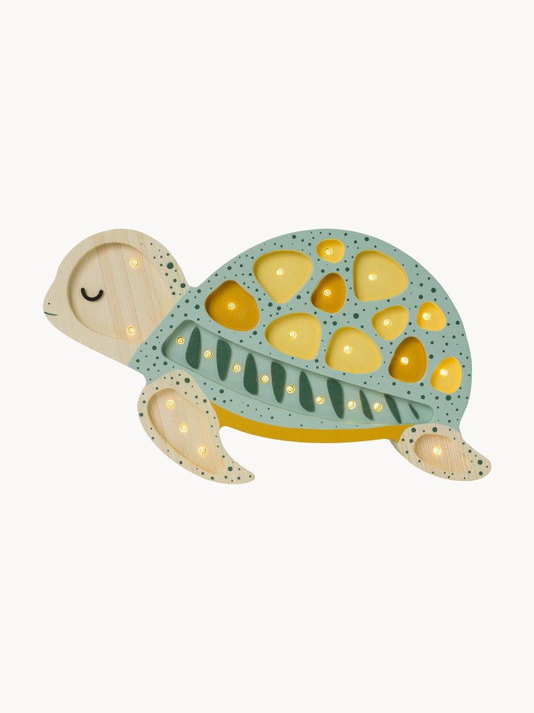 Handgemaakte LED-kinderlamp Turtle met timerfunctie en afstandsbediening, dimbaar