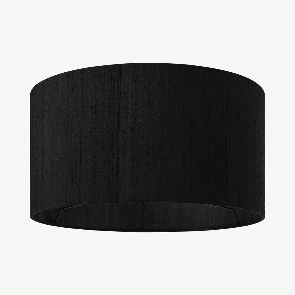 Idris lampenkap van zijde, 30 x 16cm, zwart