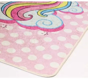 Kleden Roze Mani Textile  SWEET UNICORN Vloerkleed voor kinderen