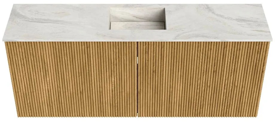 Mondiaz Joya DLux 100cm toiletmeubel oak met wastafel faye midden zonder kraangat ostra