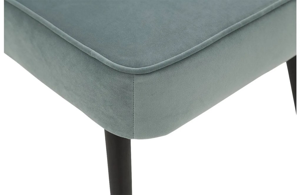 Goossens Eetkamerstoel Rob groen velvet stof leuning, urban industrieel