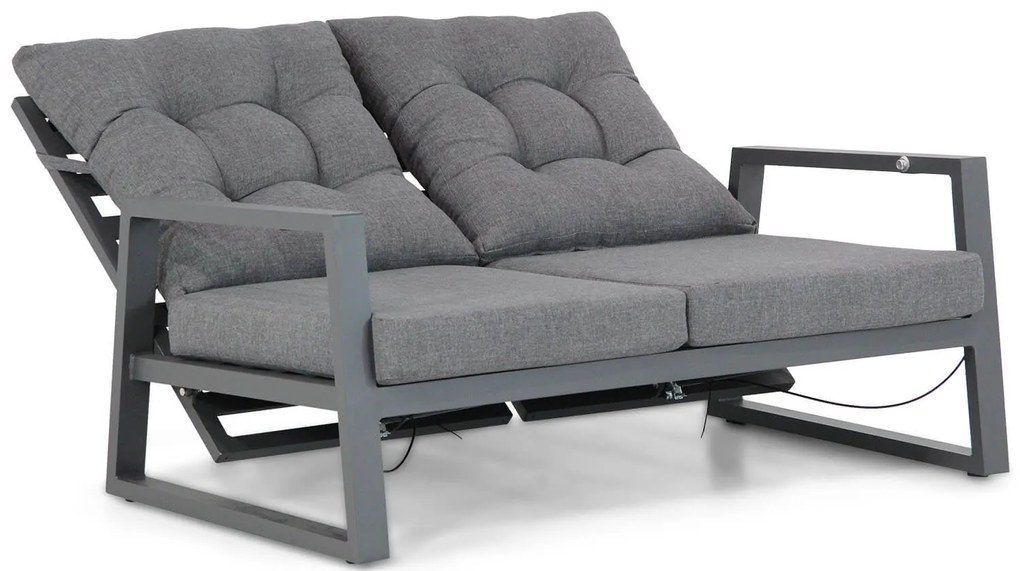 Stoel en Bank Loungeset Aluminium Grijs 4 personen Lifestyle Garden Furniture Batala