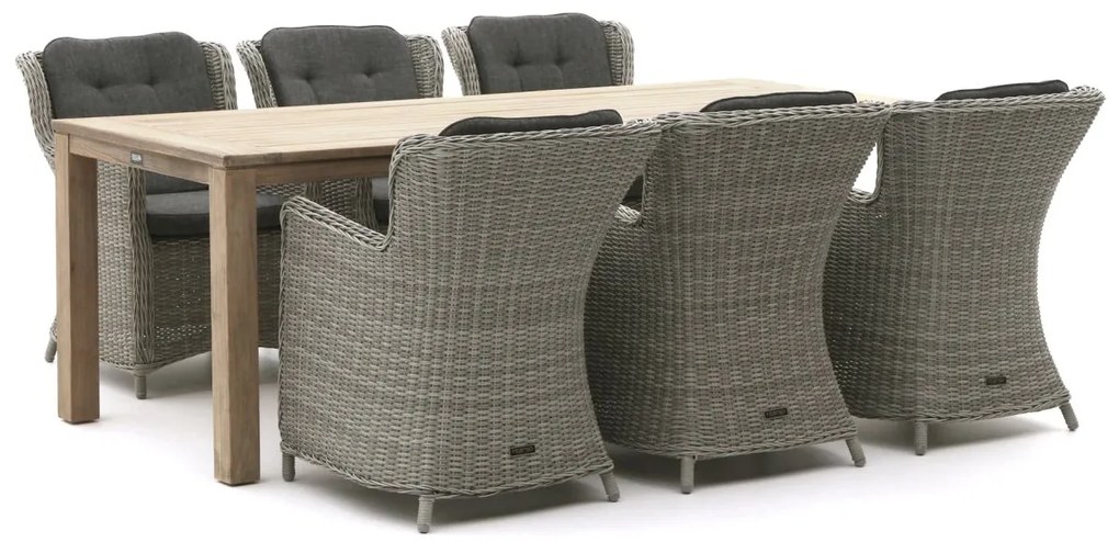Intenso Milano/ROUGH-S 220cm dining tuinset 7-delig