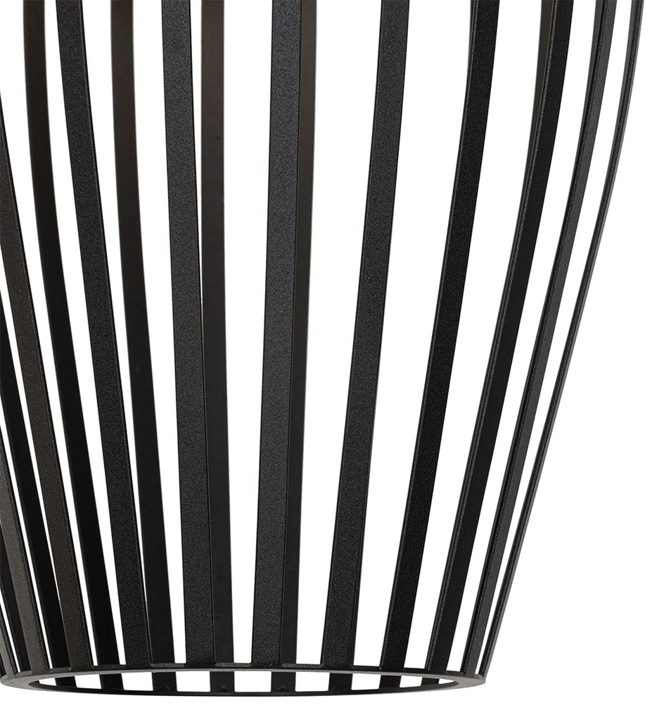Design hanglamp zwart met opaal - Angela Design E27 rond Binnenverlichting Lamp