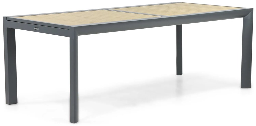 Tuinset 6 personen 214 cm Aluminium/teak Grijs Osmen Midura/Rosarno