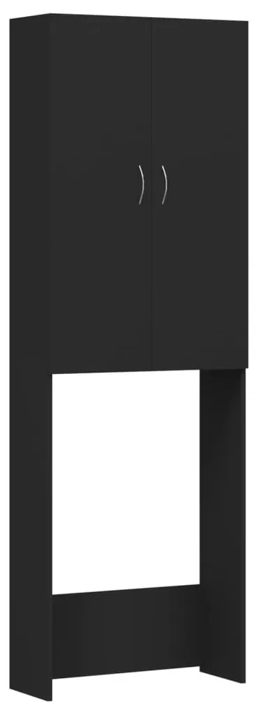 vidaXL Wasmachinekast 64x25,5x190 cm zwart
