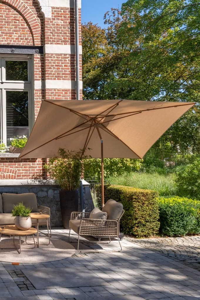 4-Seasons Outdoor Azzurro stokparasol 200 x 300 cm - Woodlook/Sand