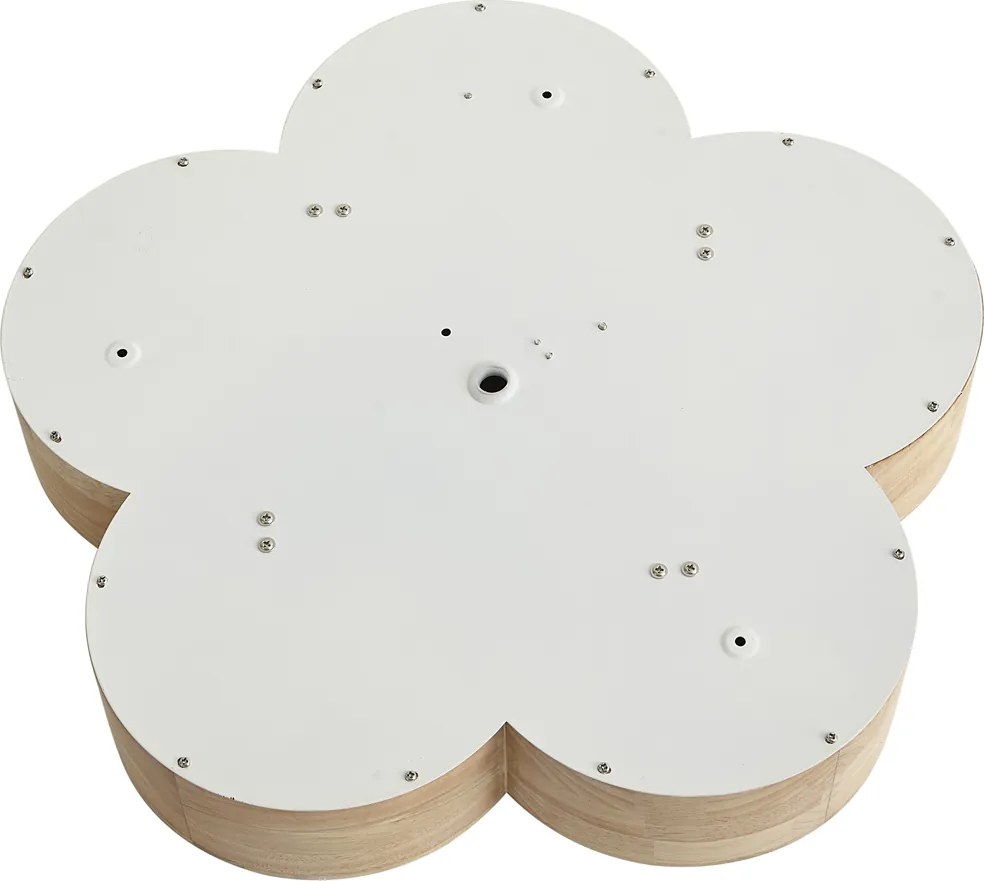 Kinder plafondlamp hout met wit - Lucille