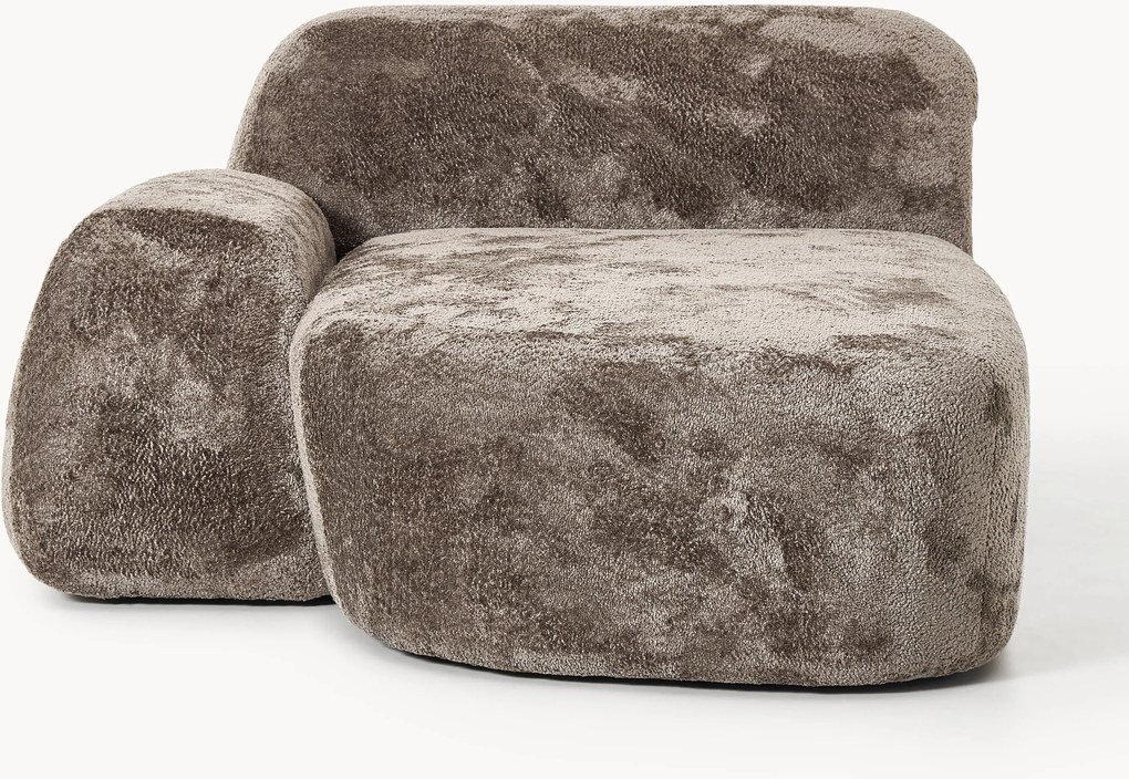 Teddy bouclé chaise-hoekmodule Wolke