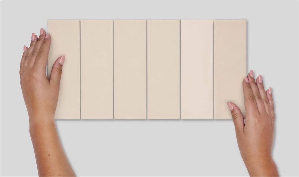 Wandtegel beige Estudio Chalky 20x6,5cm sand mat